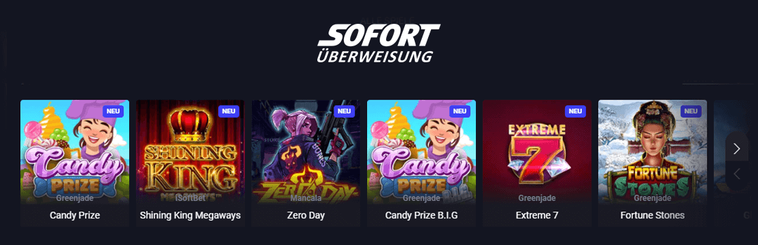 Online Casinos Spiele mit Sofortüberweisung