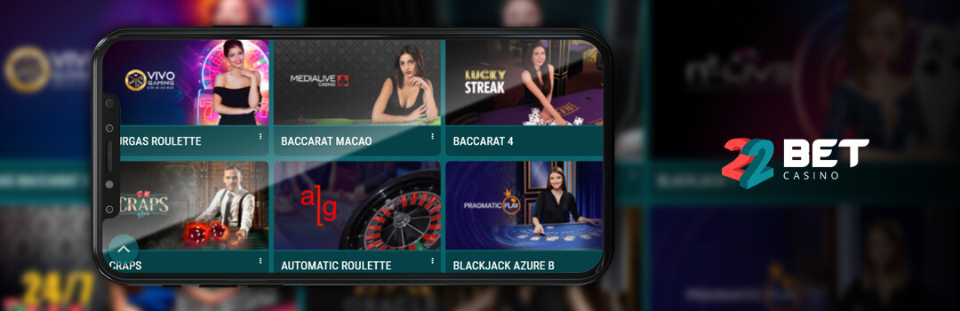 Die besten Live-Dealer-Spiele im 22bet Mobile Casino