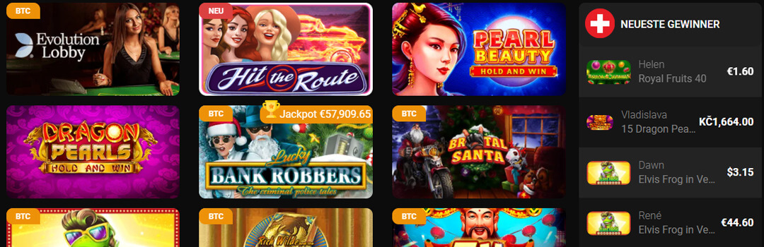 Lieblingsspiele von Schweizer Spielern im Betchan Casino