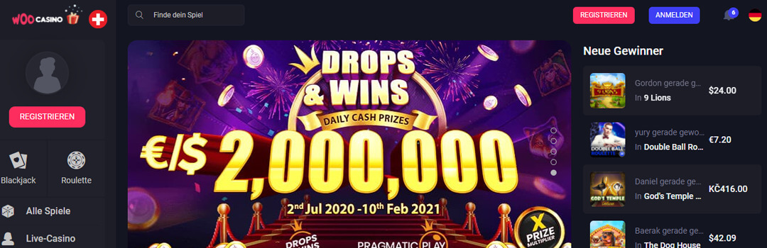 Bestes Online Casino mit täglichen Geldpreisen - Woocasino