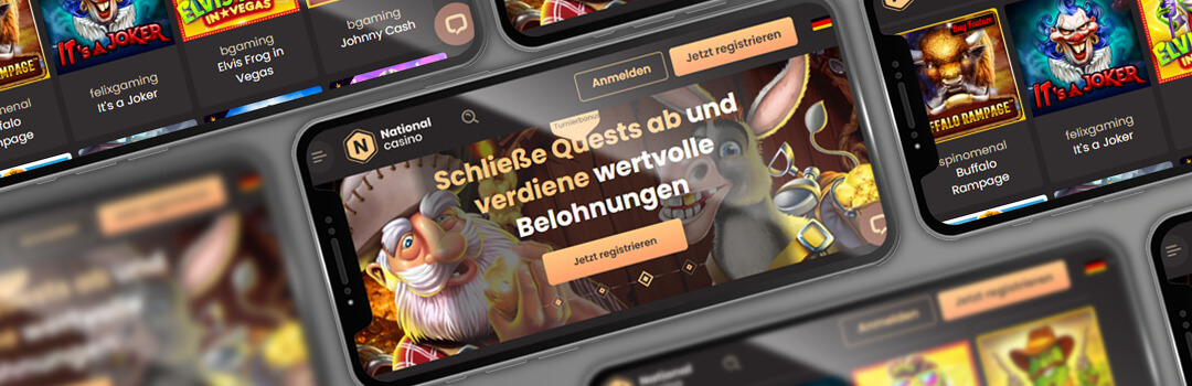 die besten Slots im National Casino auf Mobilgeräten