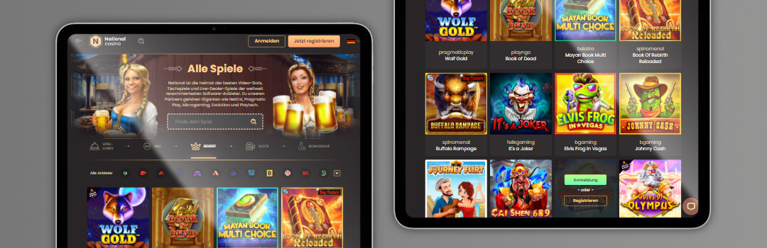 riesiges Angebot der besten Spiele im National Casino