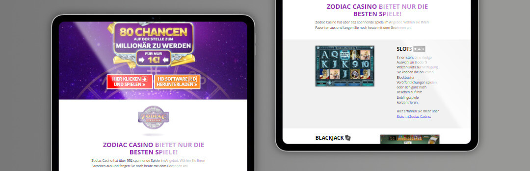 Das beste Spielangebot von Zodiac Casino in der Schweiz