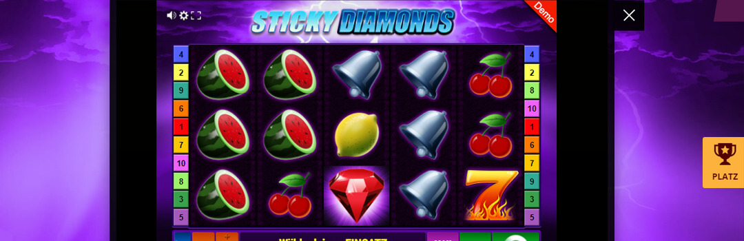 spielen Sie Sticky Diamonds Slot in der Schweiz