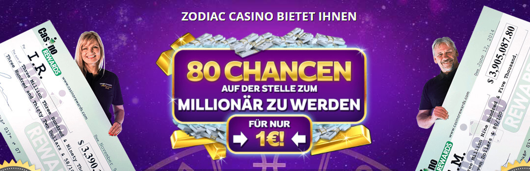 Bester Willkommensbonus vom Zodiac Casino