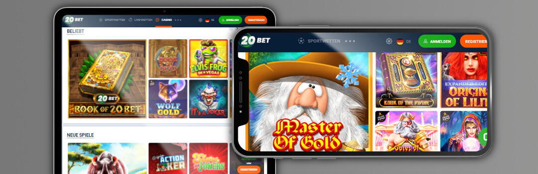 Die besten Spiele im 20bet Casino auf Mobilgeräten