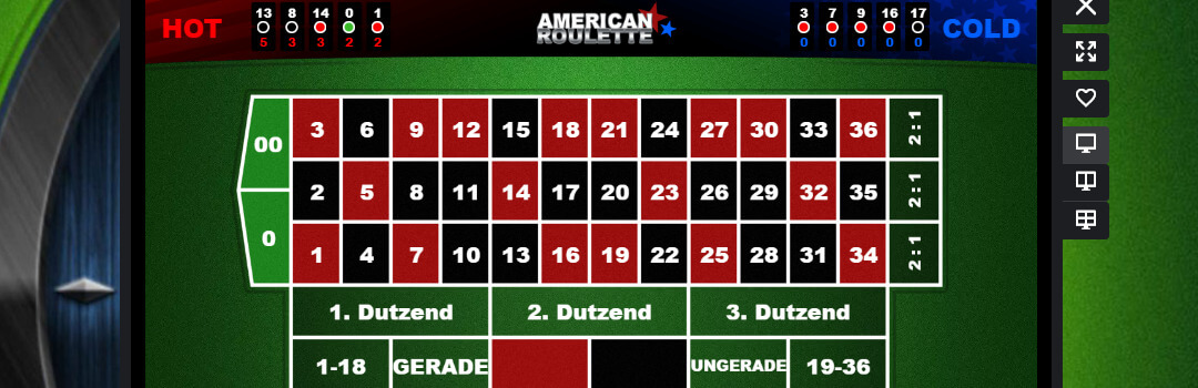 Amerikanischer Roulette-Tisch